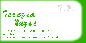 terezia muzsi business card